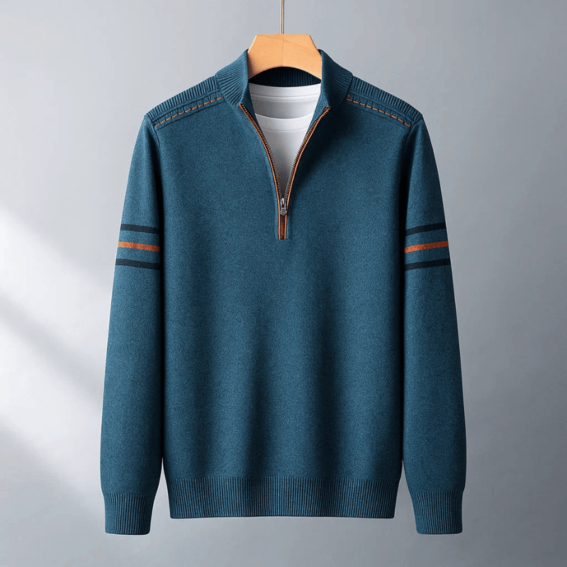 David | Modern Half-Zip Sweater Ease