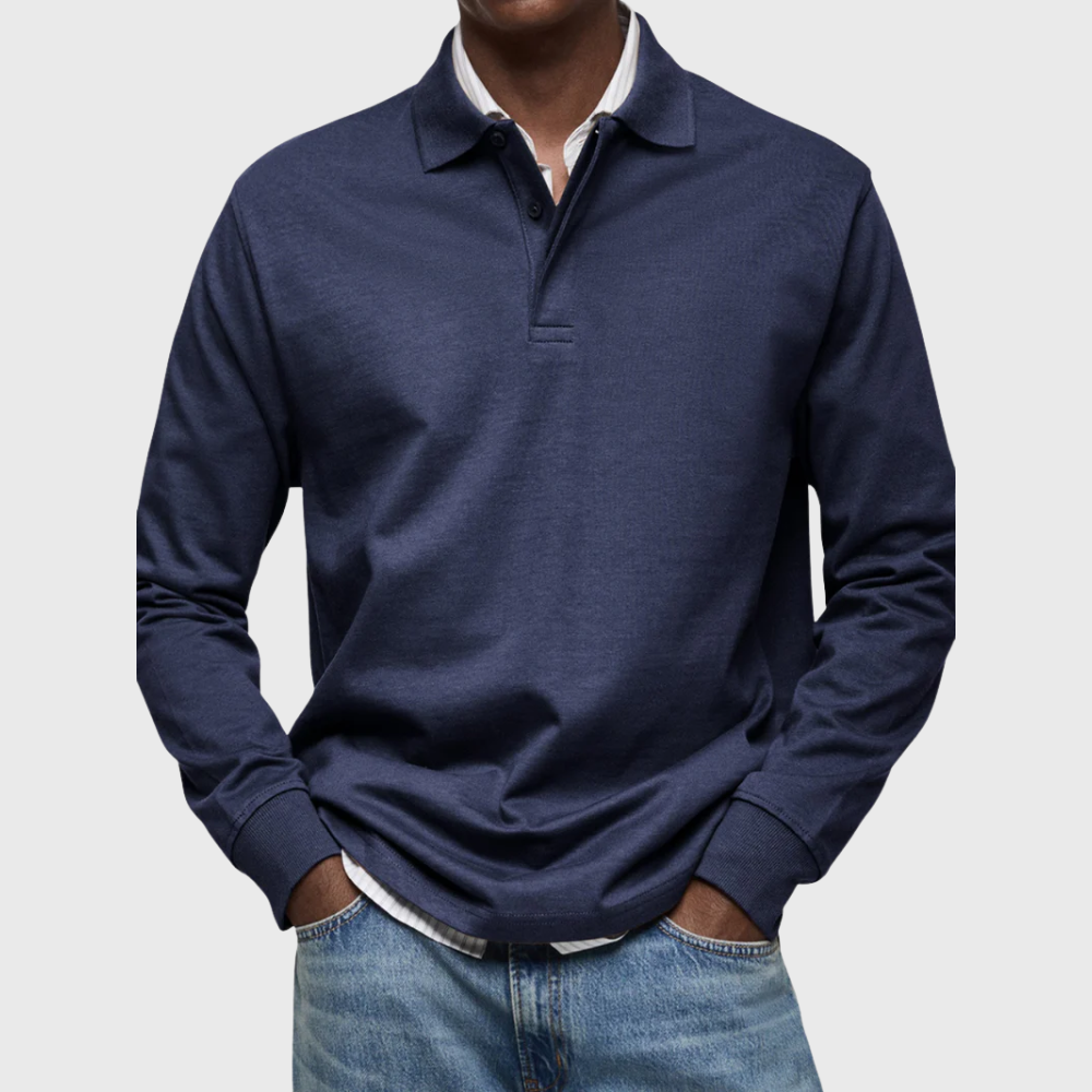 LUXE LONG-SLEEVED POLO SHIRT
