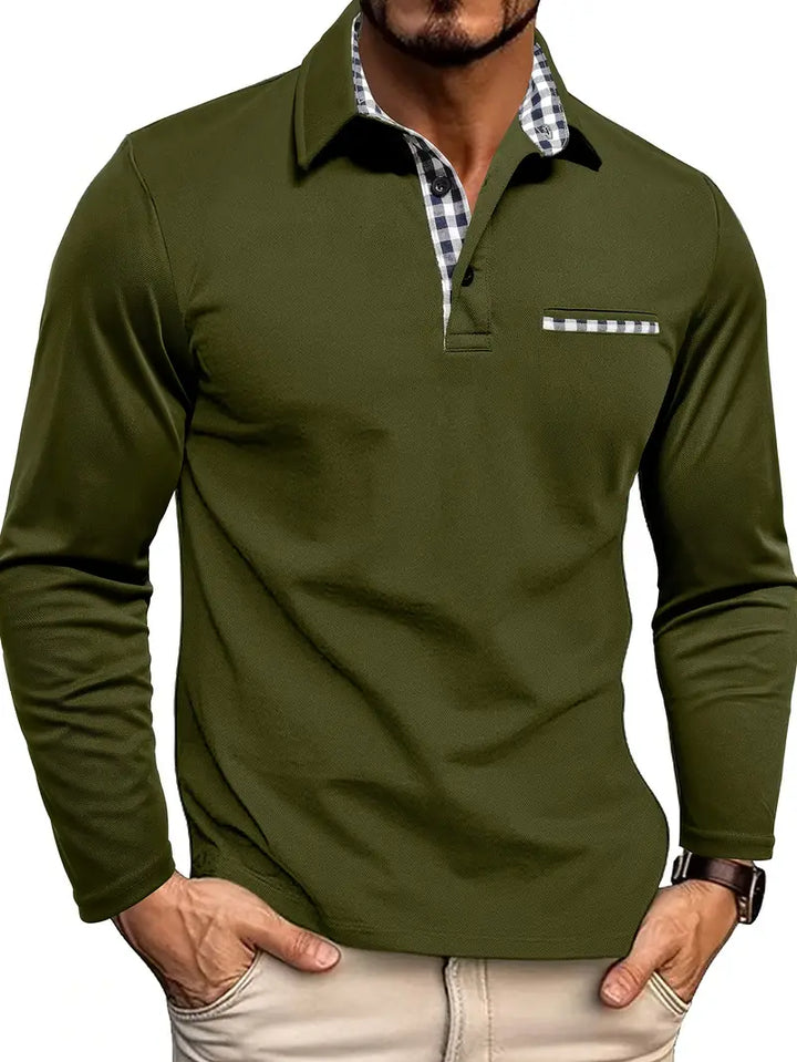 BENSON | LONG SLEEVE POLO SHIRT FOR MEN
