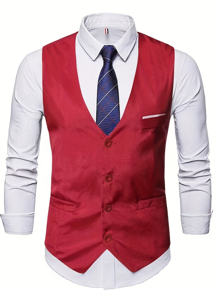 David | Slim-Fit Four-Button Suit Vest