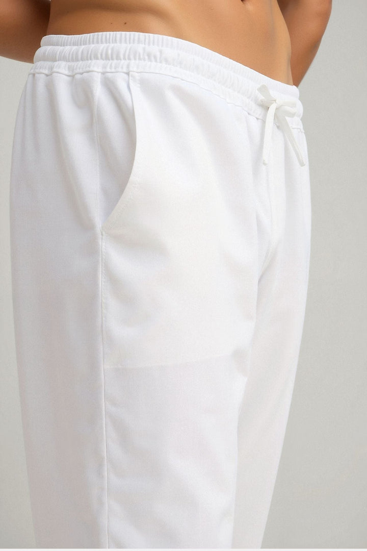 BENSON Cotton & Linen Blend Drawstring Pants