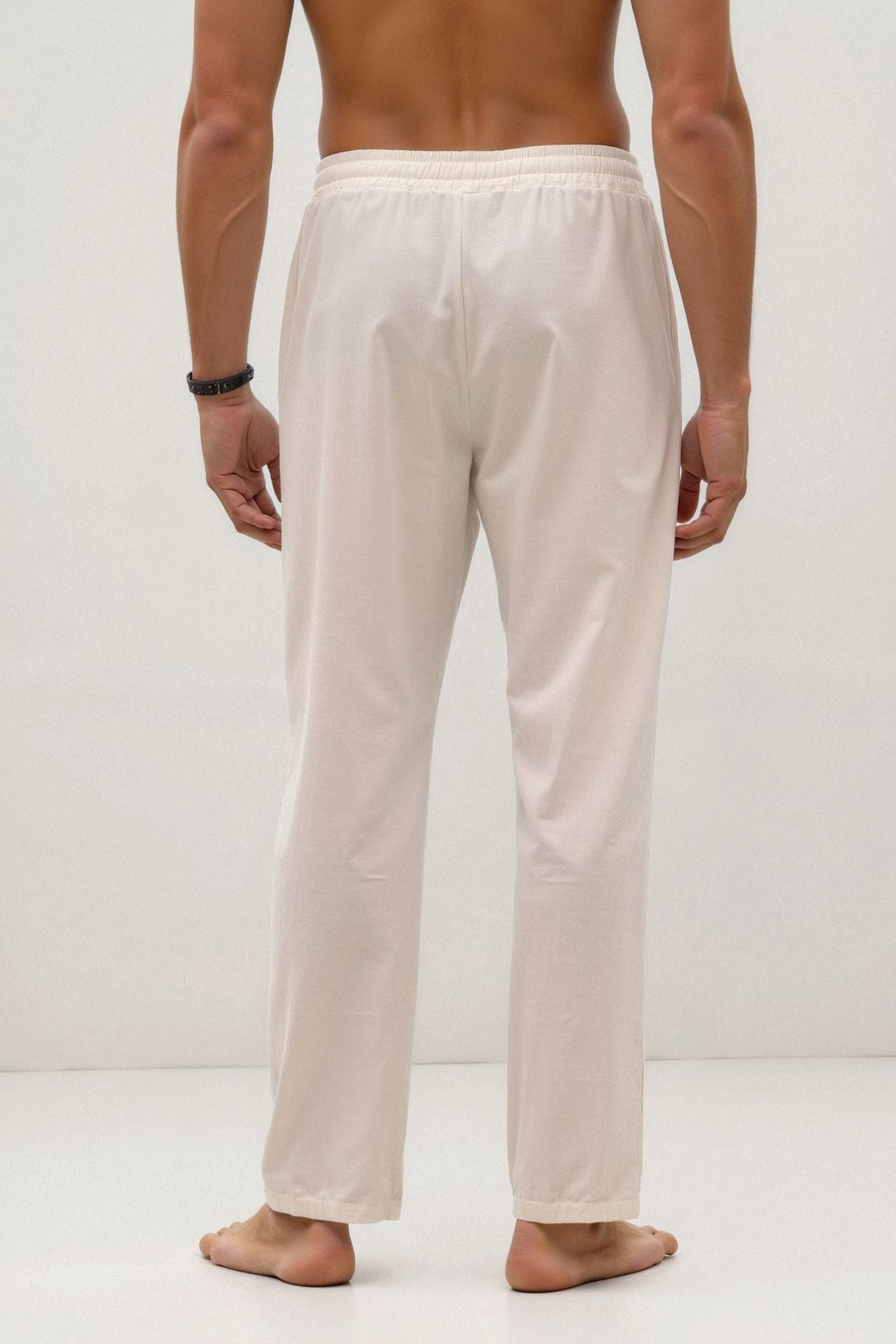 BENSON Cotton & Linen Blend Drawstring Pants