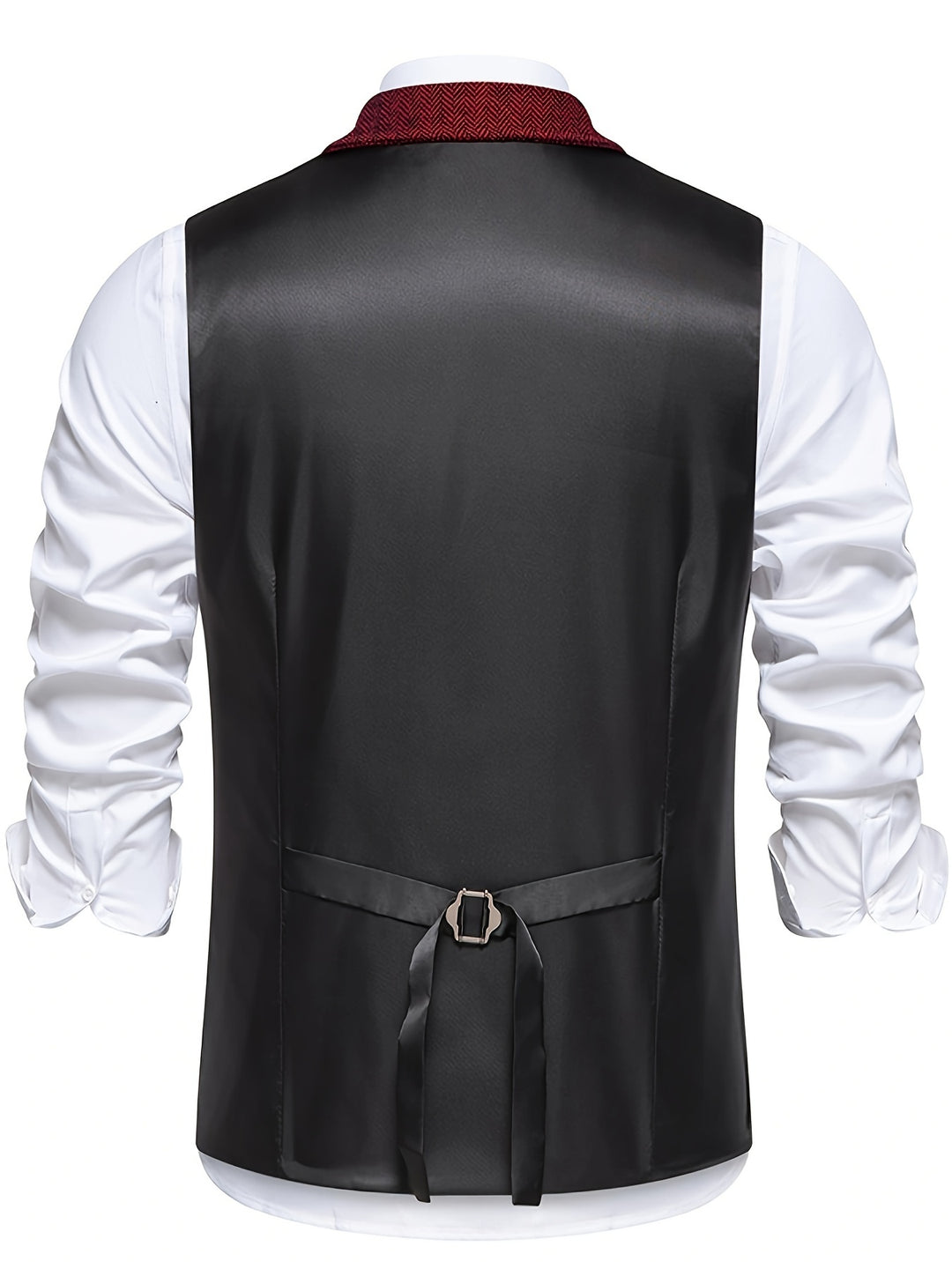 Christopher | Men's Houndstooth Vest with a Vintage Lapel And Double-Breasted Design