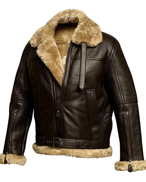 Aiden | Classic Shearling Leather Jacket