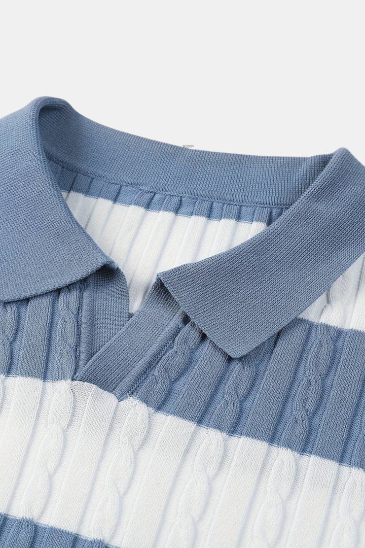 BENSON White Stripe Polo