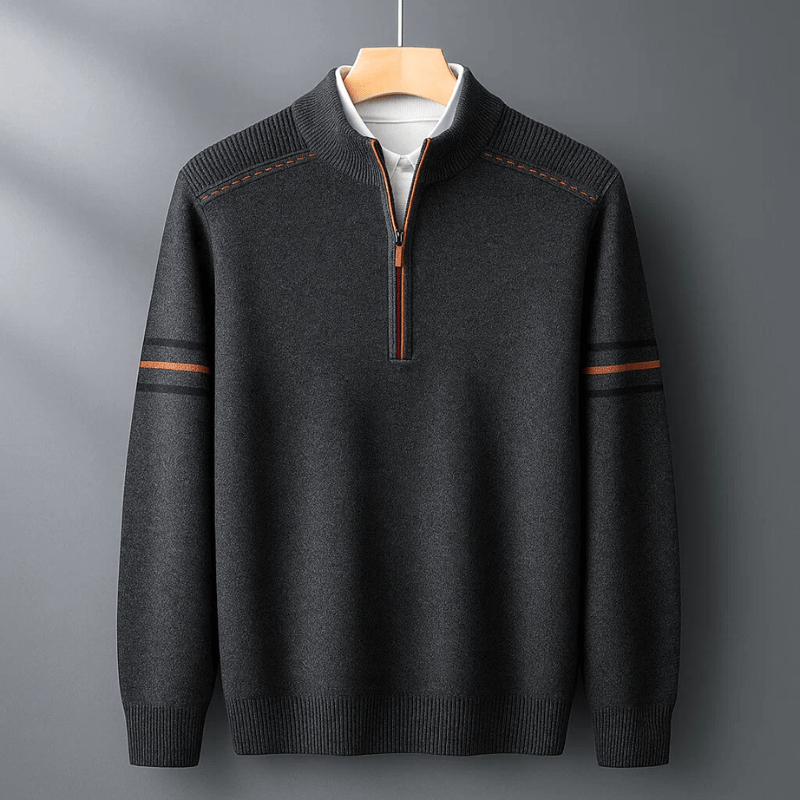 David | Modern Half-Zip Sweater Ease