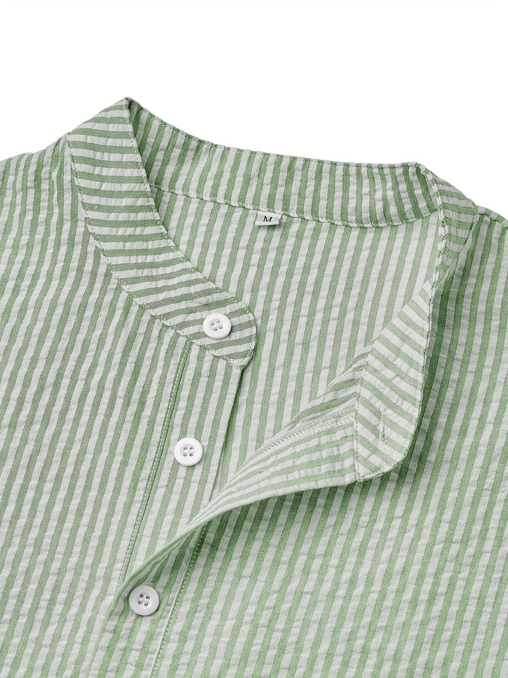 Alejandro |  Blue and White Striped Long Sleeve