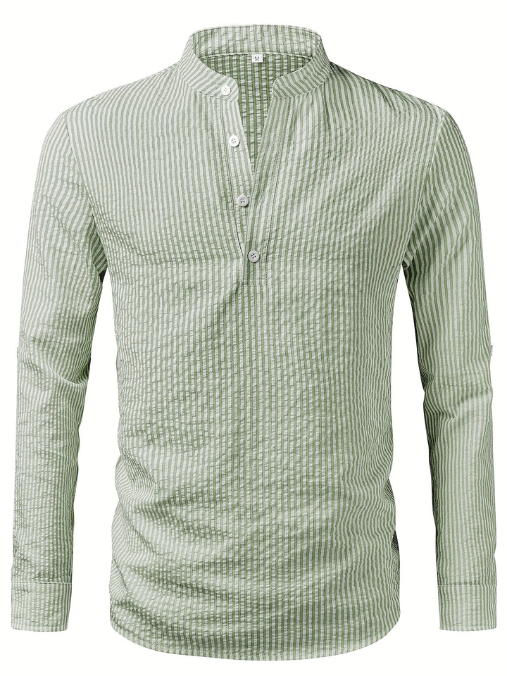 Alejandro |  Blue and White Striped Long Sleeve