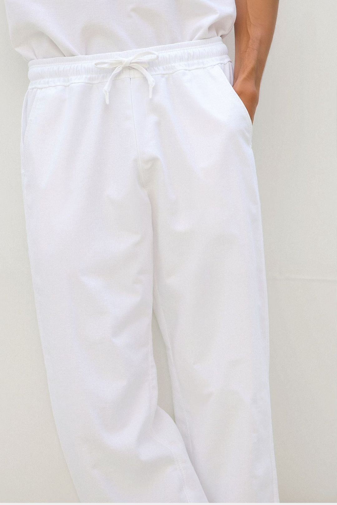 BENSON Cotton & Linen Blend Drawstring Pants
