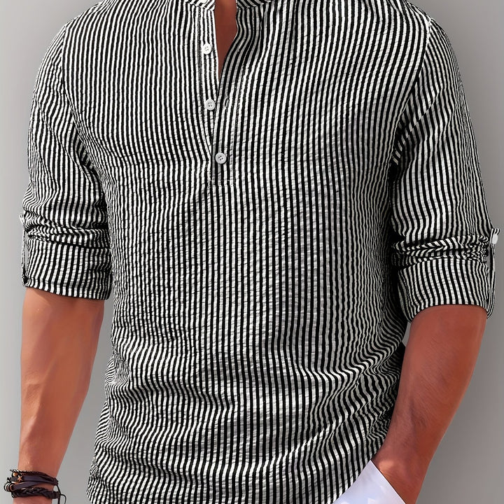 Alejandro |  Blue and White Striped Long Sleeve