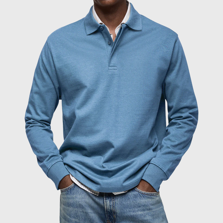 LUXE LONG-SLEEVED POLO SHIRT