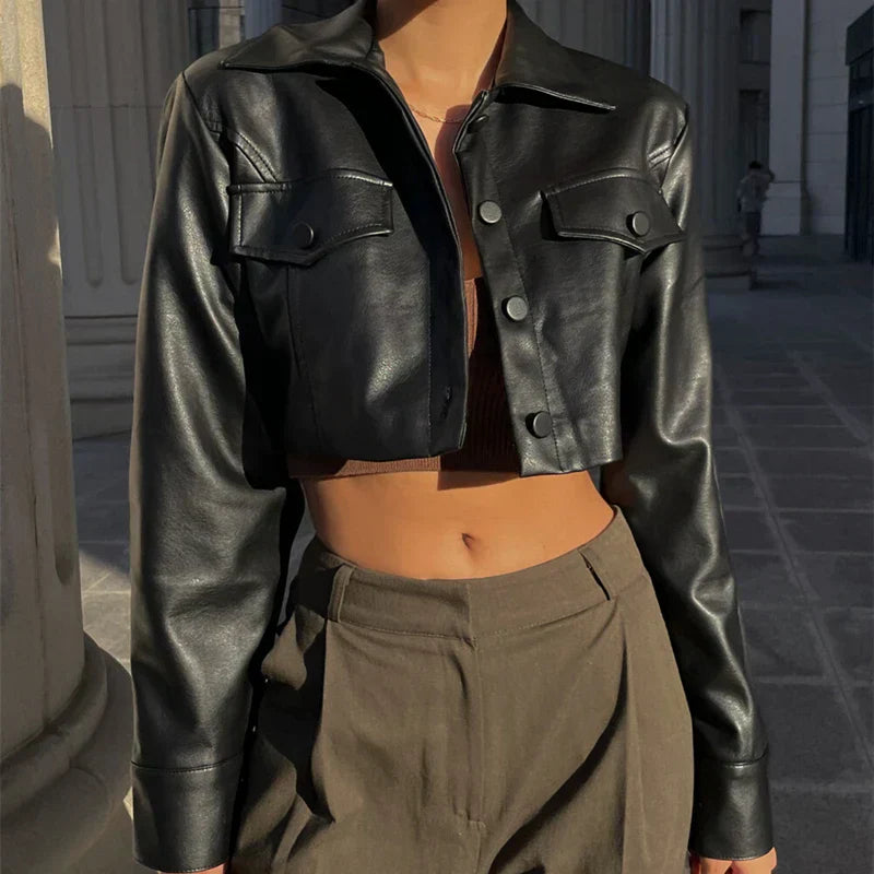 Elise | Classic Leather Jacket