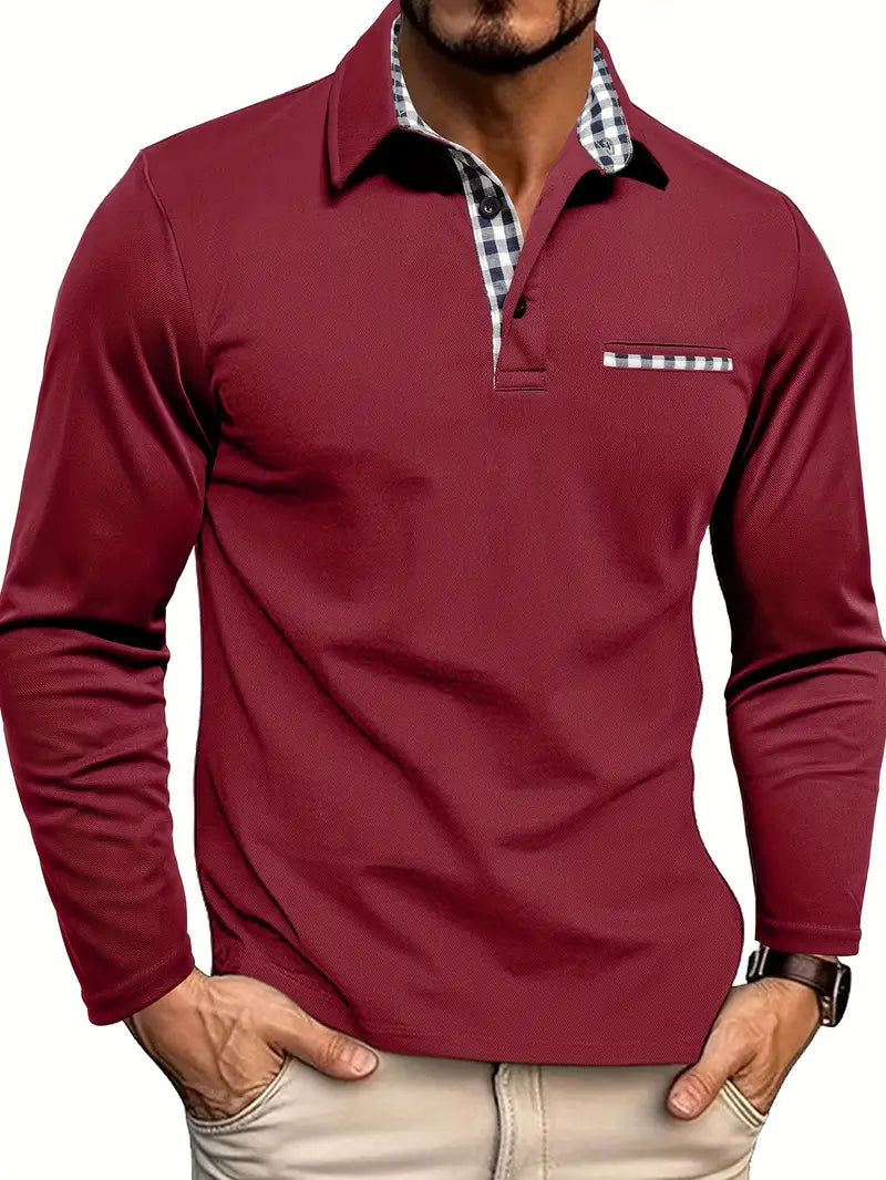 BENSON | LONG SLEEVE POLO SHIRT FOR MEN