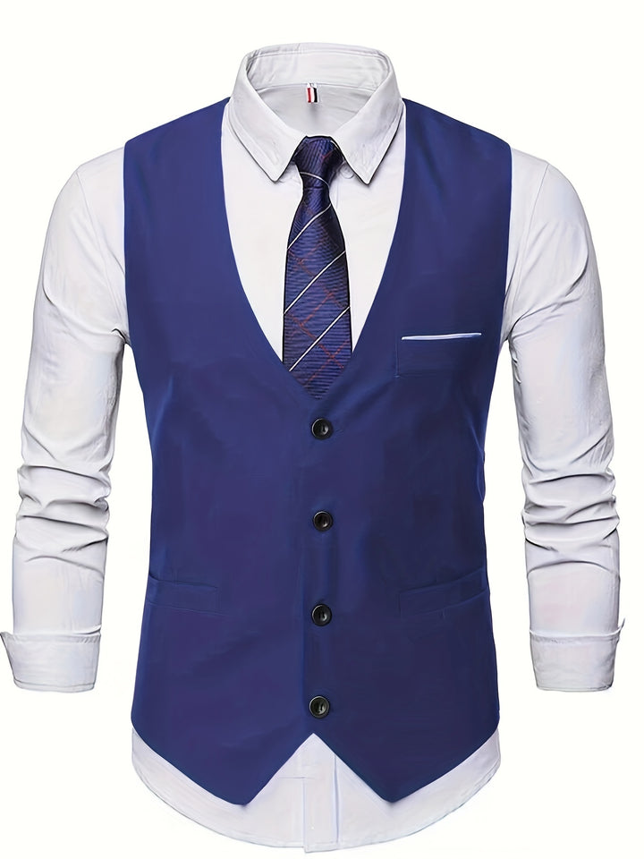 David | Slim-Fit Four-Button Suit Vest