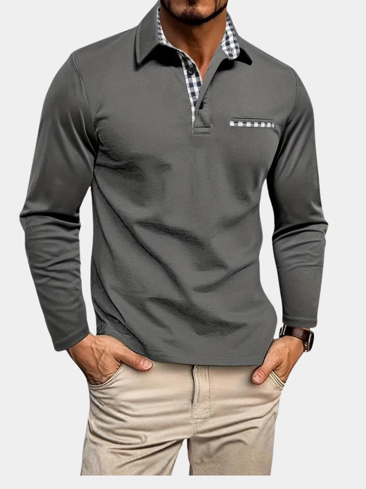 BENSON | LONG SLEEVE POLO SHIRT FOR MEN