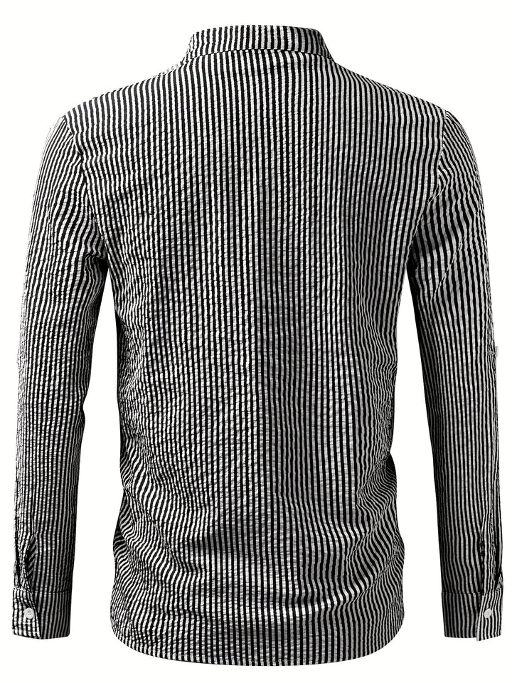 Alejandro |  Blue and White Striped Long Sleeve