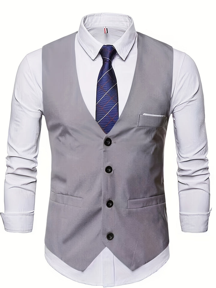 David | Slim-Fit Four-Button Suit Vest