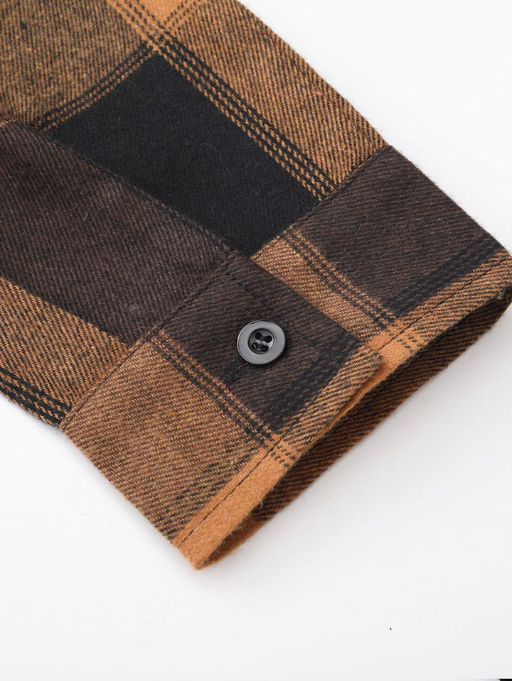 Samuel | Checked Corduroy Panel Shirt